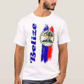 T-shirt Drapeau du Belize (Devant)