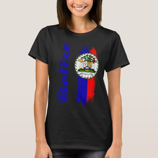 T-shirt Drapeau du Belize (Devant)
