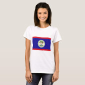 T-shirt Drapeau du Belize (Devant entier)