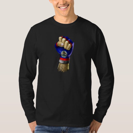 T-shirt Drapeau du Belize Belizan Raglan (Devant)