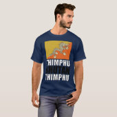 T-shirt Drapeau du Bhoutan (Devant entier)