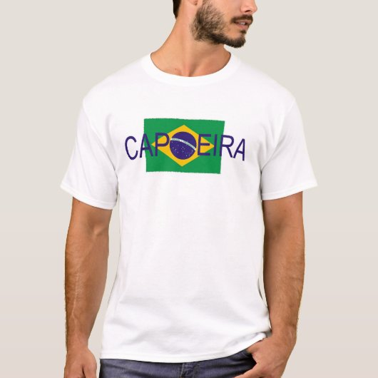 T-shirt drapeau du Brésil de capoeira (Devant)
