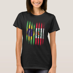 T-shirt Drapeau du Brésil Pérou Drapeaux de pays cultivés