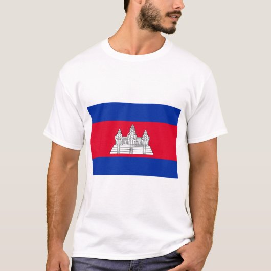 T-shirt Drapeau du Cambodge (Devant)