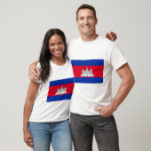 T-shirt Drapeau du Cambodge (Unisexe)