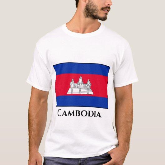 T-shirt Drapeau du Cambodge (Devant)