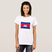 T-shirt Drapeau du Cambodge patriotique (Devant entier)