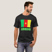 T-shirt Drapeau du Cameroun avec Texte (Devant entier)