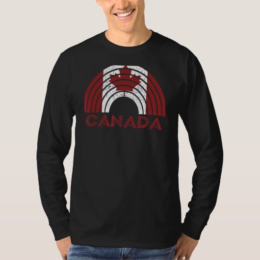 T-shirt Drapeau du Canada Arc-en-ciel Conception désistée (Devant)