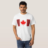 T-shirt Drapeau du Canada avec le rouge/point croisé de (Devant entier)