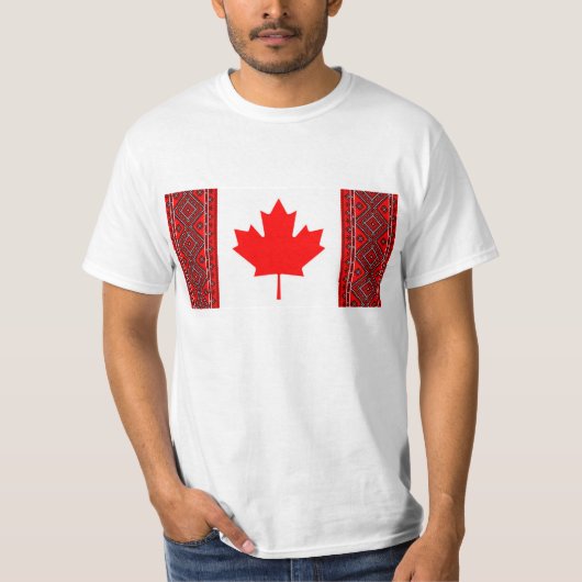 T-shirt Drapeau du Canada avec le rouge/point croisé de (Devant)