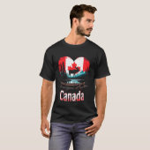 T-shirt Drapeau du Canada Cœur (Devant entier)