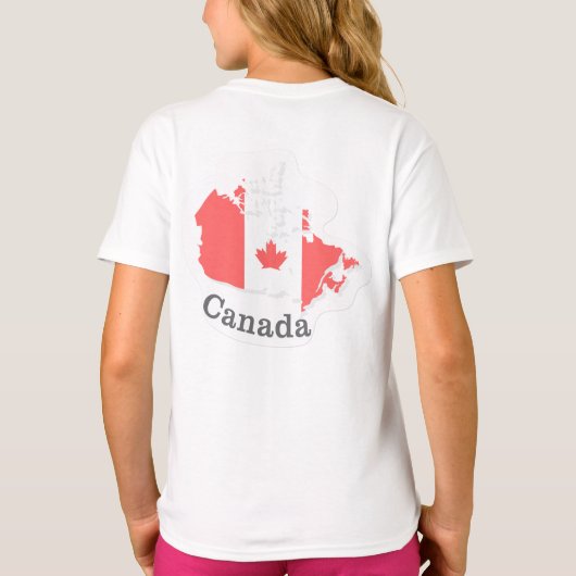 T-shirt drapeau du Canada - Design d'autocollant p (Dos)