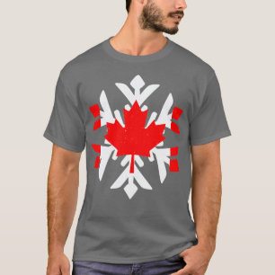 T-shirt Drapeau du Canada - Design de l'hiver