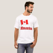 T-shirt Drapeau du Canada - Edmonton (Devant entier)