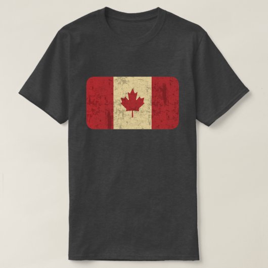 T-shirt Drapeau du Canada en détresse (Design devant)