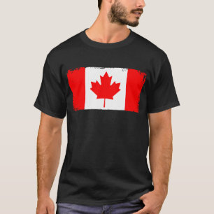 T-shirt Drapeau du Canada en détresse