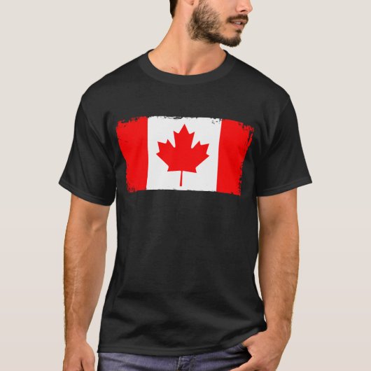 T-shirt Drapeau du Canada en détresse (Devant)
