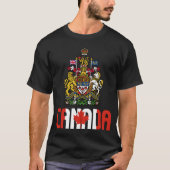 T-shirt Drapeau du Canada et blason Patriotique (Devant)