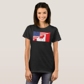 T-shirt Drapeau Du Canada Et Racines Du Drapeau Des États- (Devant entier)