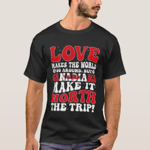 T-shirt Drapeau du Canada Hommes et Femmes Mignons Jusqu'à