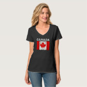 T-shirt Drapeau du Canada Vintage (Devant entier)