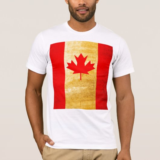 T-shirt Drapeau du Canada Vintage (Devant)