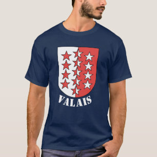 T-shirt Drapeau du canton du Valais, Suisse