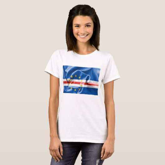 T-shirt Drapeau du Cap-Vert (Devant entier)