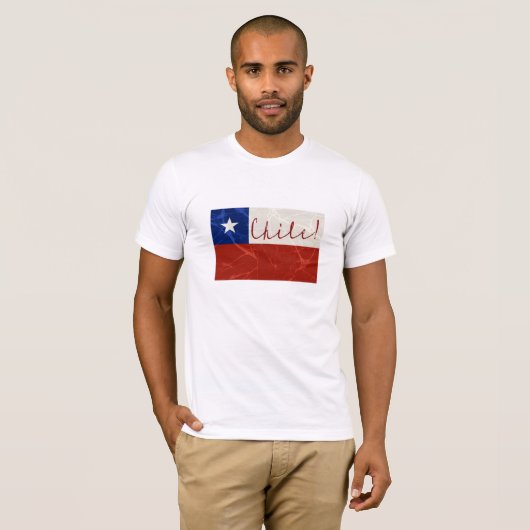 T-shirt Drapeau du Chili (Devant entier)