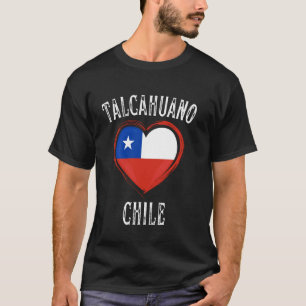 T-shirt Drapeau du Chili Cœur Ville de Talcahuano