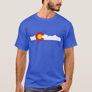 T-shirt Drapeau du Colorado et chemise de montagnes