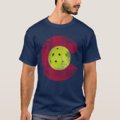 T-shirt Drapeau du Colorado Pickleball (Devant)