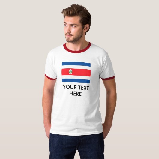 T-shirt Drapeau du Costa Rica (Devant entier)