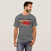 T-shirt Drapeau du Costa Rica (Devant entier)