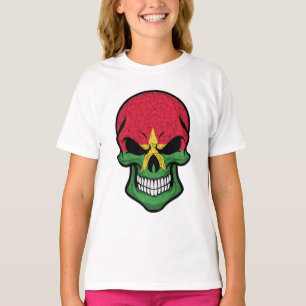 T-shirt Drapeau du crâne souriant du Burkina Faso