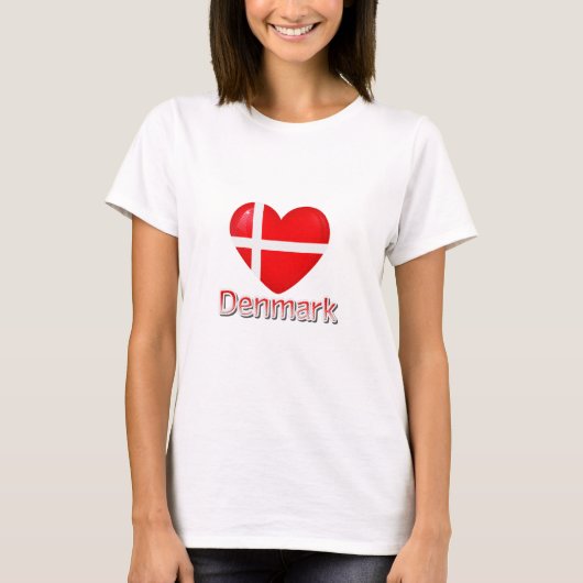 T-shirt Drapeau du Danemark (Devant)
