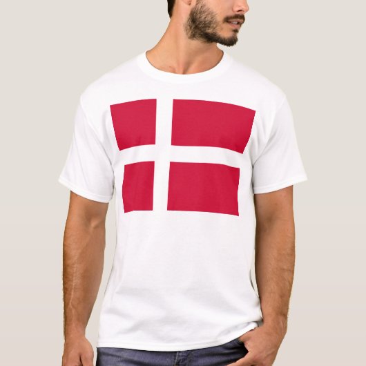 T-shirt Drapeau du Danemark ou drap danois (Devant)