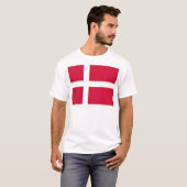 T-shirt Drapeau du Danemark ou drap danois (Devant entier)