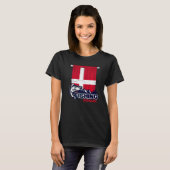T-shirt Drapeau du Danemark Pêche au Danemark (Devant entier)