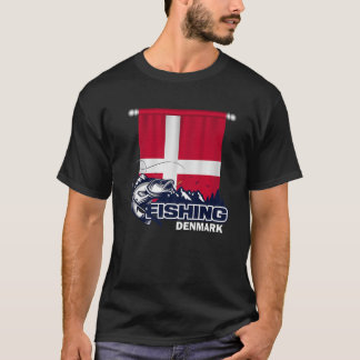 T-shirt Drapeau Du Danemark - Pêche Au Danemark Pêche
