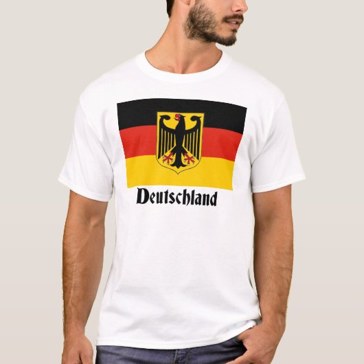 T-shirt Drapeau du Deutschland Eagle (Devant)