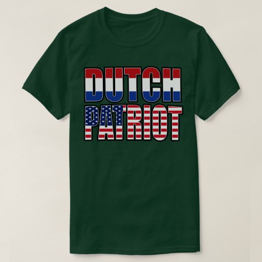 T-shirt Drapeau du drapeau du Patriot américain néerlandai (Design devant)