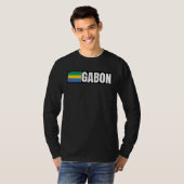 T-shirt Drapeau du Gabon (Devant entier)