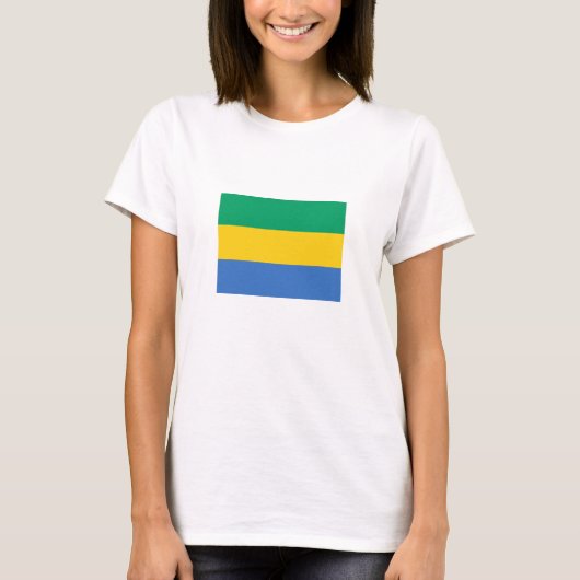 T-shirt Drapeau du Gabon (Devant)