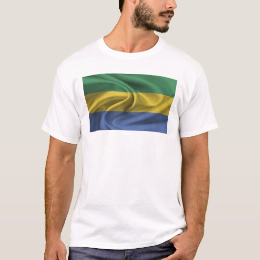 T-shirt Drapeau Du Gabon (Devant)