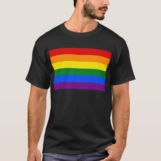 T-shirt Drapeau du Gay pride arc-en-ciel LGBT (Devant)