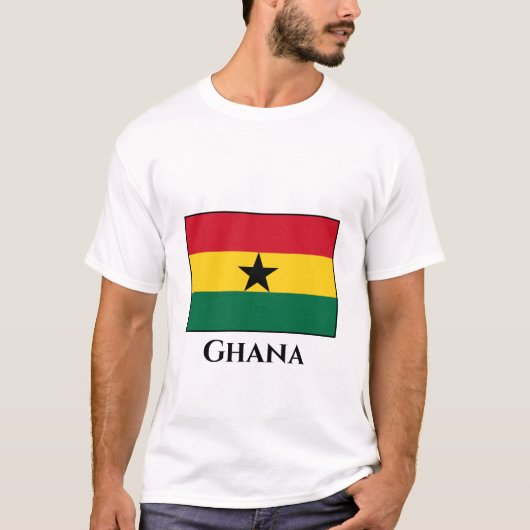 T-shirt Drapeau du Ghana (Devant)