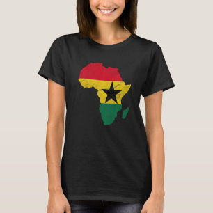T-shirt Drapeau du Ghana Afrique Continent Silhouette Cade