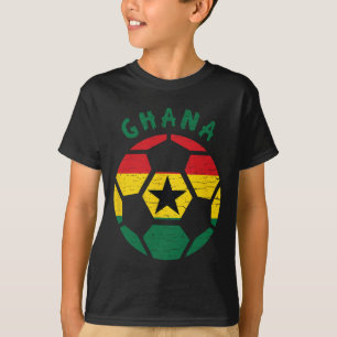 T-shirt Drapeau du Ghana Maillot de foot à drapeau Ll - Fo
